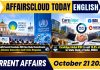 Current Affairs 21 October 2026