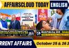 Current Affairs 25 & 26 October 2026
