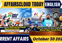 Current Affairs 30 October 2026