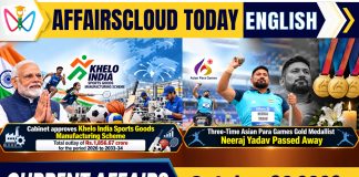 Current Affairs 30 October 2026