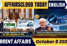 Current Affairs 8 October 2026