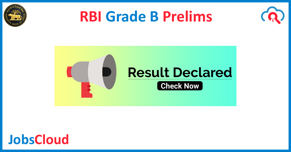 RBI Grade B Prelims Result  2019 OUT: Click here to check