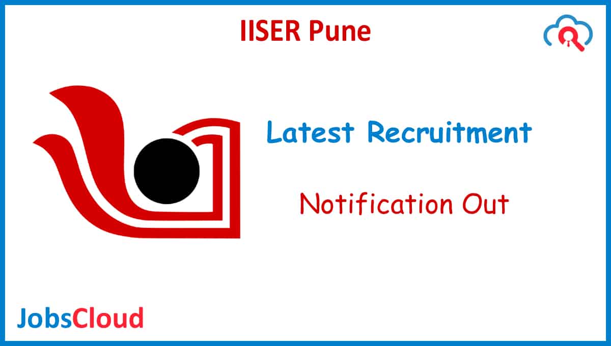 IISER Pune Junior Research Fellow Recruitment 2020 – 02 Posts