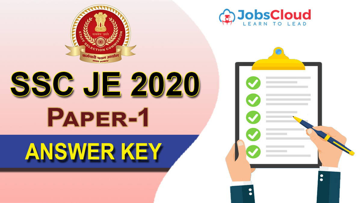 SSC JE 2020 Paper-I Final Answer key Released @ssc.nic.in