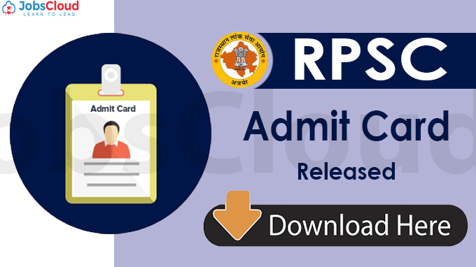 RPSC RAS Prelims Admit Card 2021 Released: Download Now